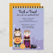 Uitnodigingen van de Halloween Kinder Costume Part (Voorkant / Achterkant)