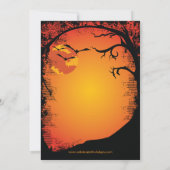 Uitnodigingen van de Halloween-partij op het hoofd (Achterkant)