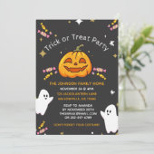 Uitnodigingen van de Halloween-partij voor kindere (Staand voorkant)