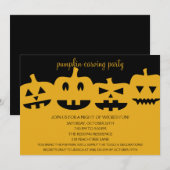 Uitnodigingen van de Halloween Pumpkin Carving Par (Voorkant / Achterkant)