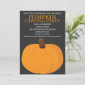 Uitnodigingen van de Halloween Pumpkin Carving Par (Staand voorkant)