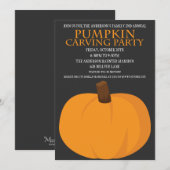 Uitnodigingen van de Halloween Pumpkin Carving Par (Voorkant / Achterkant)