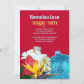 Uitnodigingen van de Hawaiian Luau Holiday Party (Voorkant)