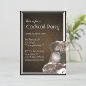 Uitnodigingen van de heer Pug & Wine Cocktail & Wi (Staand voorkant)