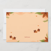 Uitnodigingen van de herfst Tea Party (Achterkant)