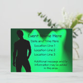 Uitnodigingen van de hete Kerel (Staand voorkant)