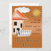 Uitnodigingen van de House Warming Party (Voorkant / Achterkant)