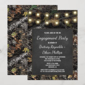 Uitnodigingen van de Hunting Camo + Chalk Engagmen (Voorkant / Achterkant)