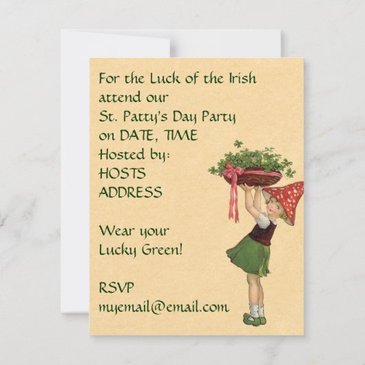 Uitnodigingen van de Ierse partij (Achterkant)