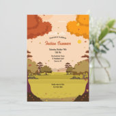 Uitnodigingen van de Indische zomerpartij (Staand voorkant)