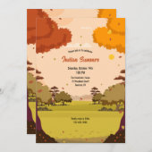 Uitnodigingen van de Indische zomerpartij (Voorkant / Achterkant)