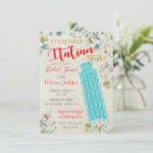 Uitnodigingen van de Italiaanse toren van Pisa Bri (Staand voorkant)