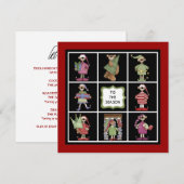 Uitnodigingen van de jaarlijkse "Buurvakantie" (Voorkant / Achterkant)