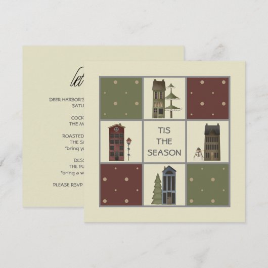 Uitnodigingen van de jaarlijkse "Buurvakantie" (Voorkant / Achterkant)