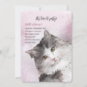 Uitnodigingen van de Kat Birthday Party (Voorkant)