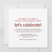 Uitnodigingen van de Kerst Koekjespartij van de Ui (Achterkant)