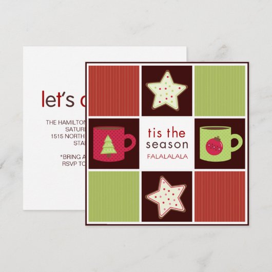 Uitnodigingen van de Kerst Koekjespartij van de Ui (Voorkant / Achterkant)