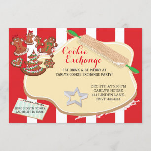 Uitnodigingen van de KerstKoekjeswisselaar van de 
