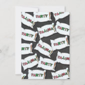 Uitnodigingen van de kerstpartij Pajama (Achterkant)