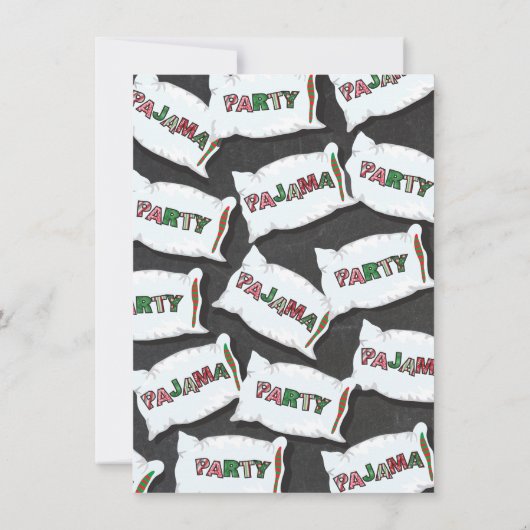 Uitnodigingen van de kerstpartij Pajama (Achterkant)