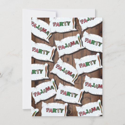 Uitnodigingen van de kerstpartij Pajama (Achterkant)