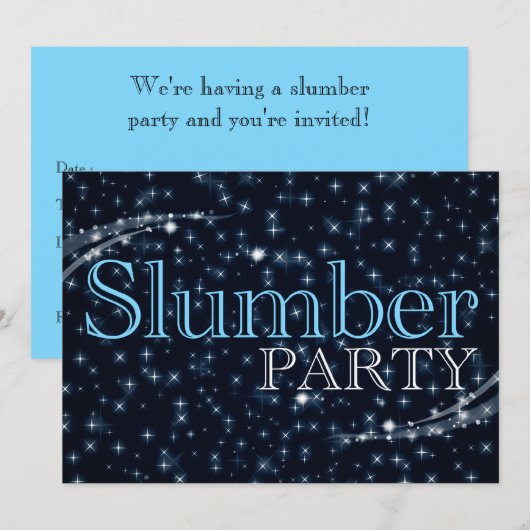 uitnodigingen van de kleine partijen : starshine (Voorkant / Achterkant)