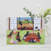 Uitnodigingen van de Labradors in het nieuwjaarsfe