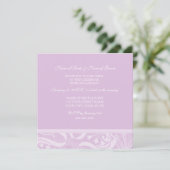 Uitnodigingen van de Lavender Swirl Engagement Par (Staand voorkant)