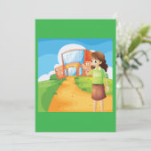 Uitnodigingen van de leerkracht op school (Staand voorkant)