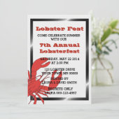 Uitnodigingen van de Lobster Boil/Fest Party (Staand voorkant)