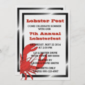Uitnodigingen van de Lobster Boil/Fest Party (Voorkant / Achterkant)