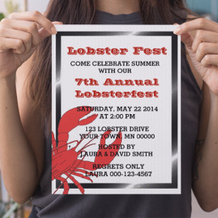 Uitnodigingen van de Lobster Boil/Fest Party