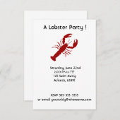 Uitnodigingen van de Lobster Party (Voorkant / Achterkant)
