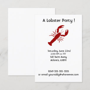 Uitnodigingen van de Lobster Party
