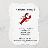 Uitnodigingen van de Lobster Party (Voorkant / Achterkant)