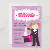 Uitnodigingen van de Magic Show Party (Voorkant)