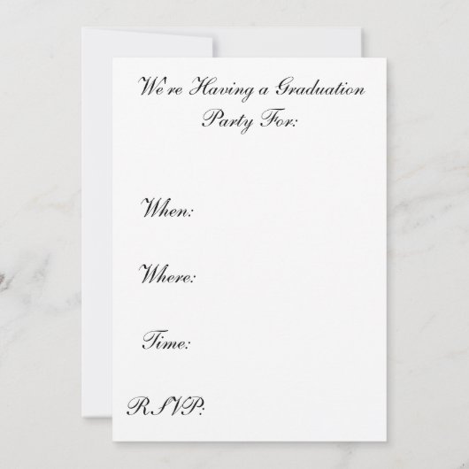 Uitnodigingen van de mannelijke verpleegkundige Gr (Achterkant)