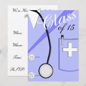 Uitnodigingen van de mannelijke verpleegkundige Gr (Voorkant / Achterkant)