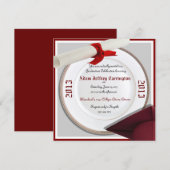 Uitnodigingen van de Maroon- en Gray Graduation Pa (Voorkant / Achterkant)