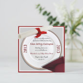 Uitnodigingen van de Maroon- en Gray Graduation Pa (Staand voorkant)