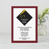 Uitnodigingen van de Maroon Graduation Party (Staand voorkant)