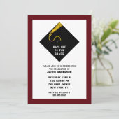 Uitnodigingen van de Maroon Graduation Party (Staand voorkant)
