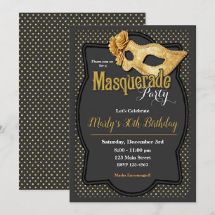 Uitnodigingen van de Masquerade Ball Party