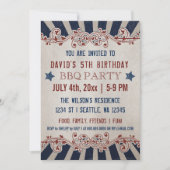 Uitnodigingen van de  Memorial Day Birthday Party (Voorkant)