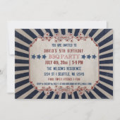 Uitnodigingen van de  Memorial Day Birthday Party (Voorkant)