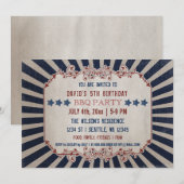 Uitnodigingen van de  Memorial Day Birthday Party (Voorkant / Achterkant)