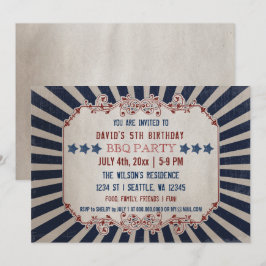 Uitnodigingen van de Memorial Day Birthday Party