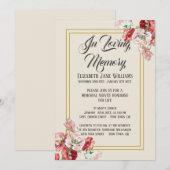 Uitnodigingen van de Memorial Service | Waterverf  (Voorkant / Achterkant)