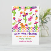 Uitnodigingen van de Mexicaanse partij Sombrero Sa (Staand voorkant)