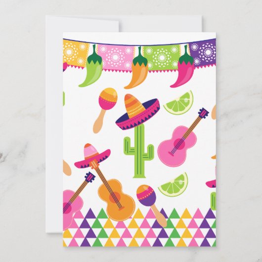 Uitnodigingen van de Mexicaanse partij Sombrero Sa (Achterkant)